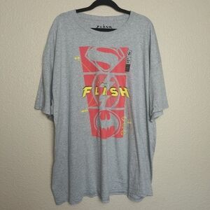 The Flash T-shirt Comics Men's The Future Present and‎ The Past T-shirt 3XL Gray